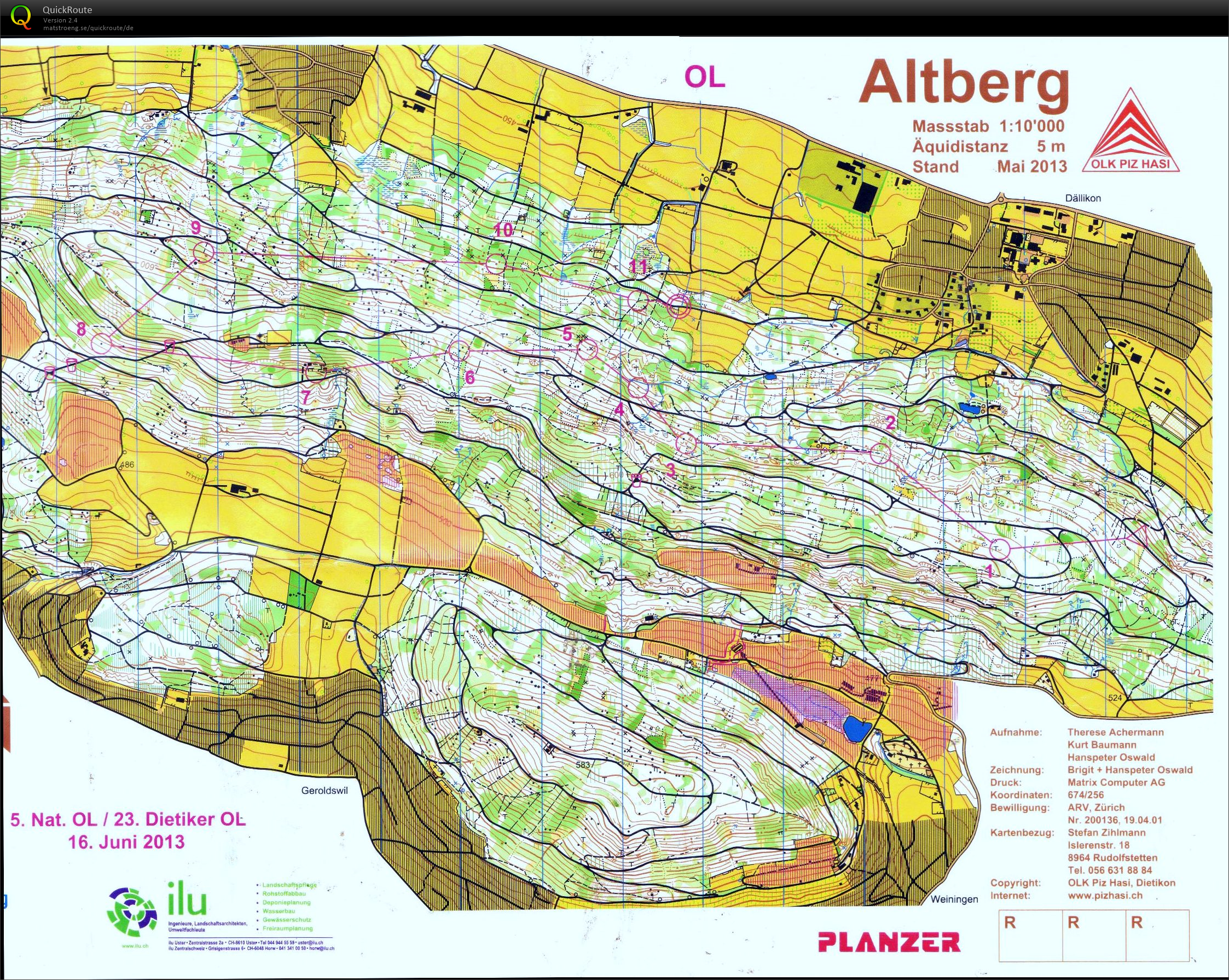 5. Nationaler OL/23. Dietiker OL (16.06.2013)