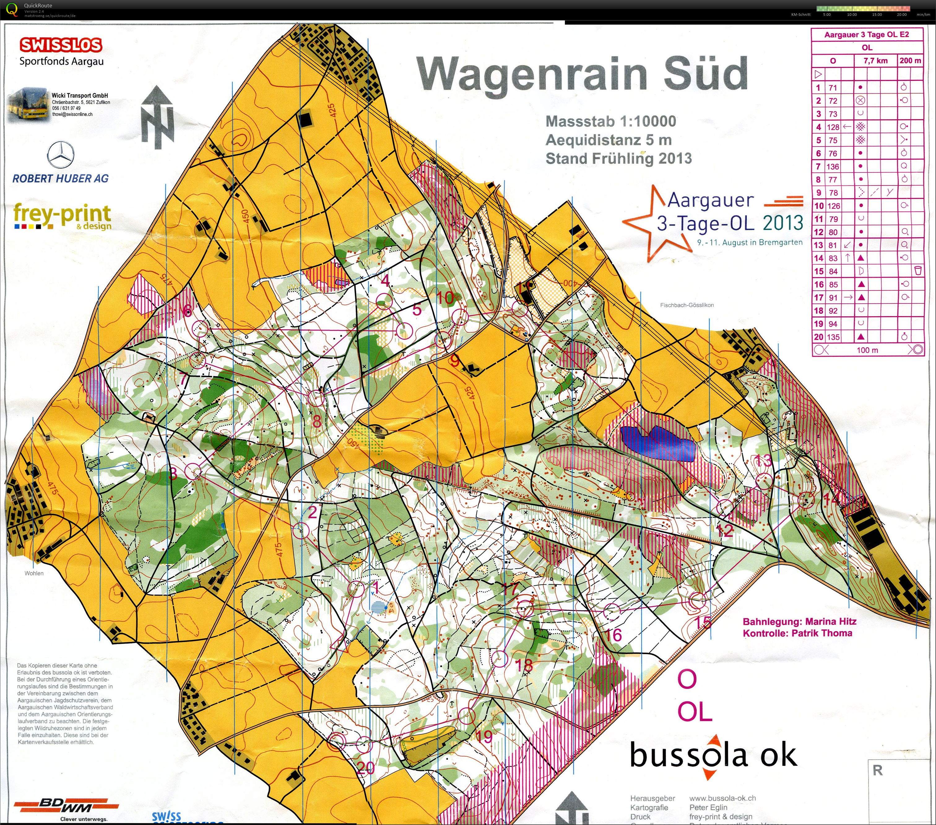 3-Tage OL Aargau Bremgarten (10/08/2013)