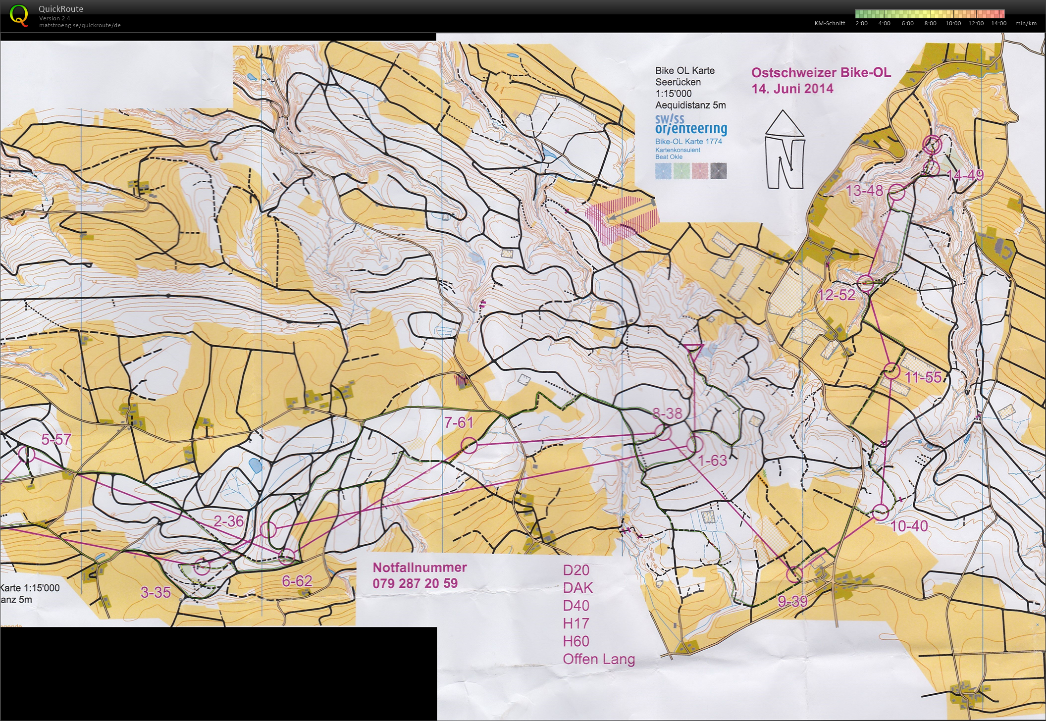 Ostschweizer Bike OL (14.06.2014)