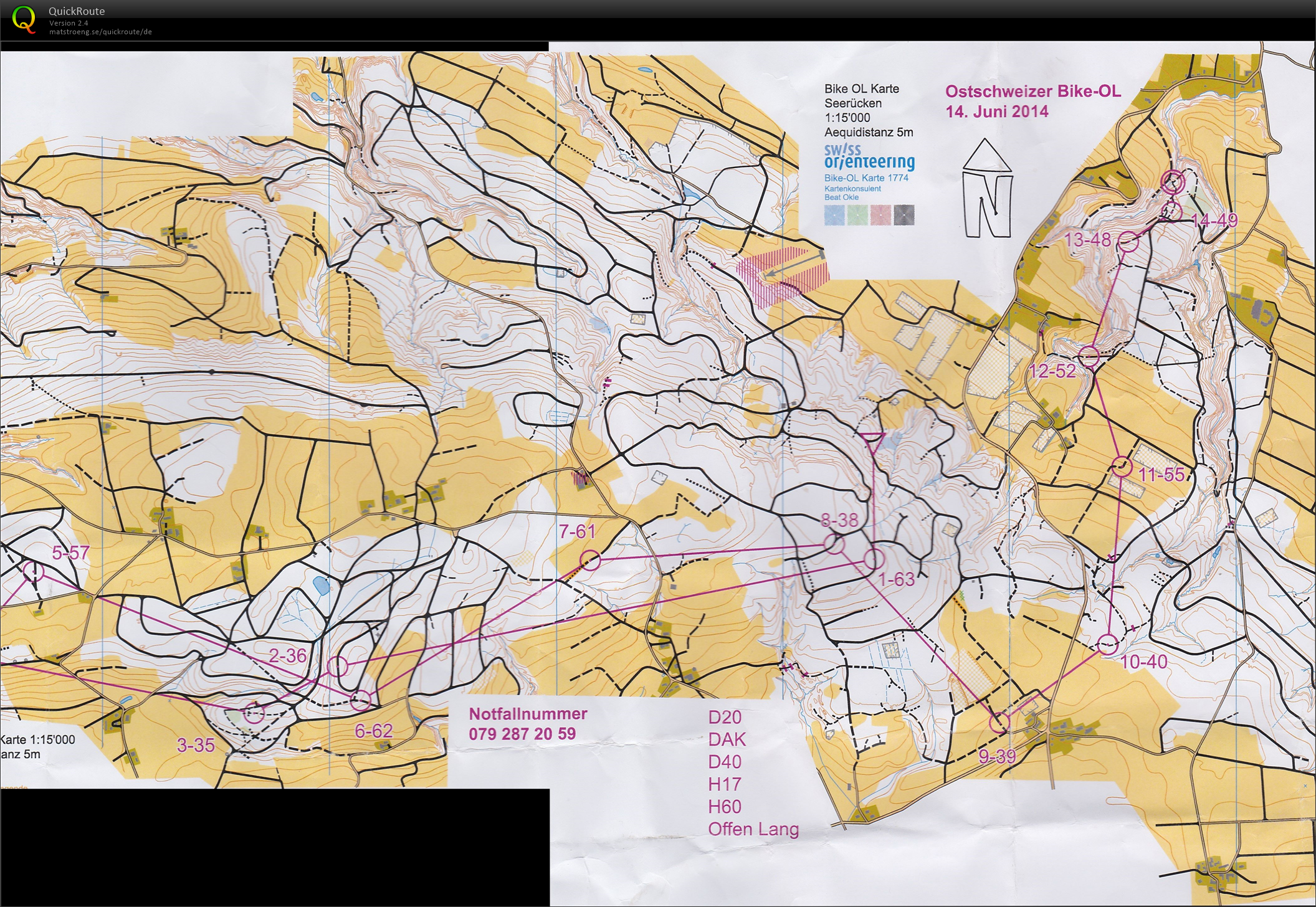 Ostschweizer Bike OL (14.06.2014)
